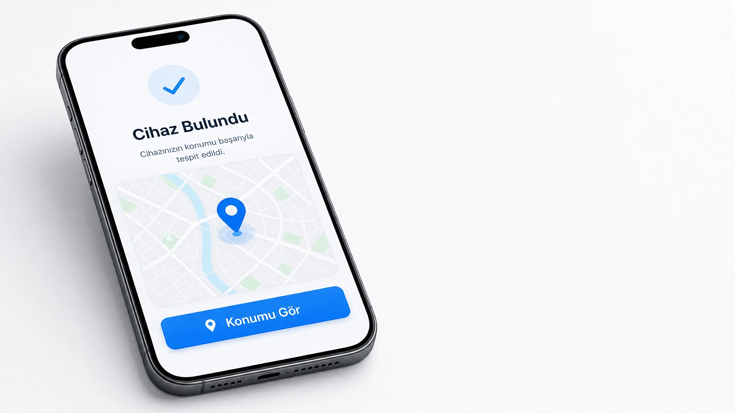 Kayıp telefon bulma Android ekranında Find Hub konum takibi görünümü