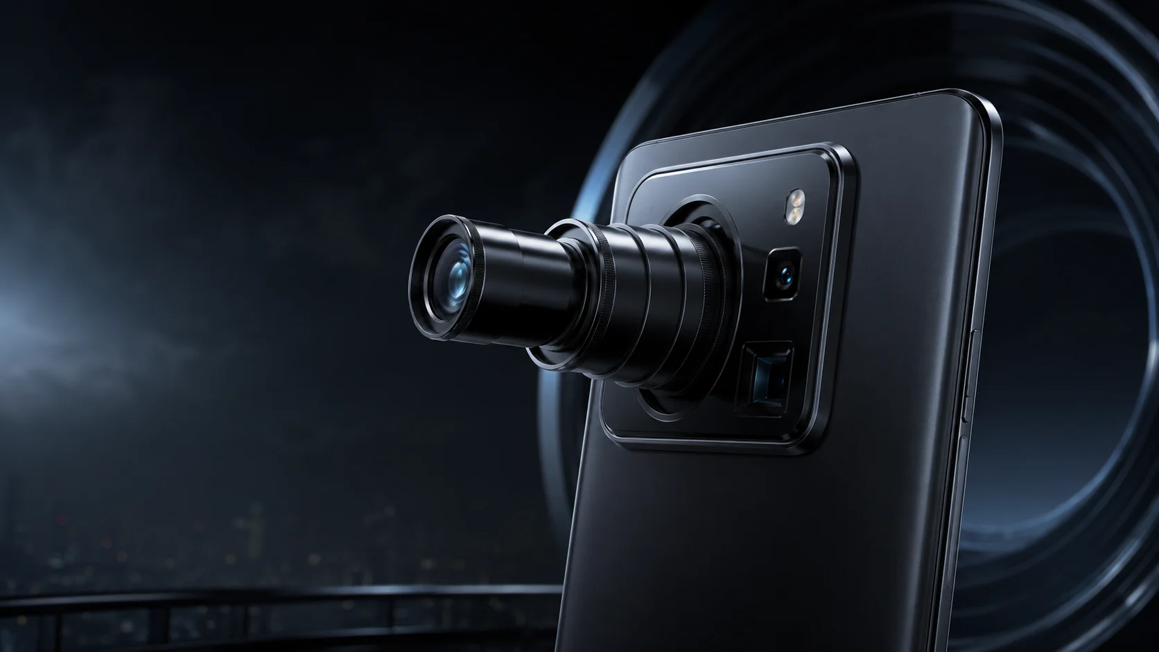 Mekanik zoom lensli Android telefonlar, iç optik sistemleriyle teknik kesitte gösteriliyor