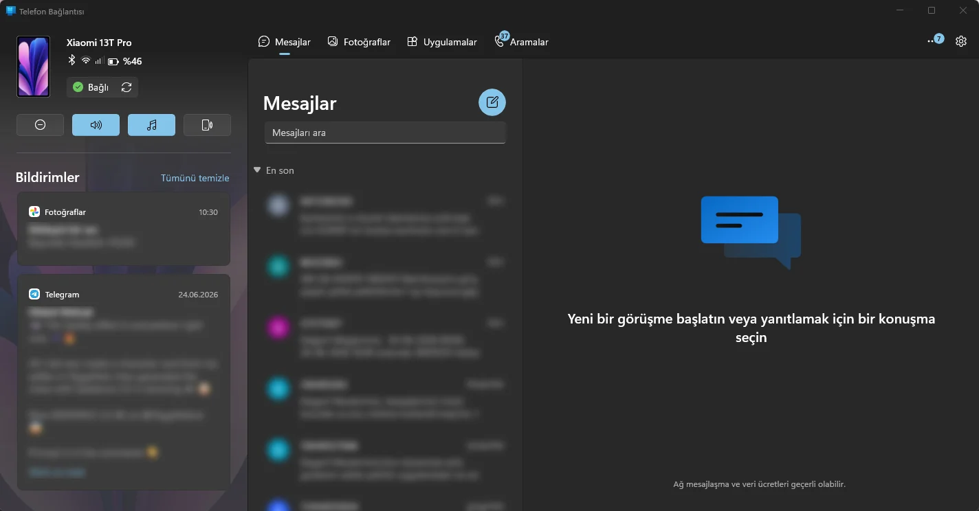 Telefondan bilgisayarı kilitlemek için Telefon Bağlantısı Uygulama Arayüzü