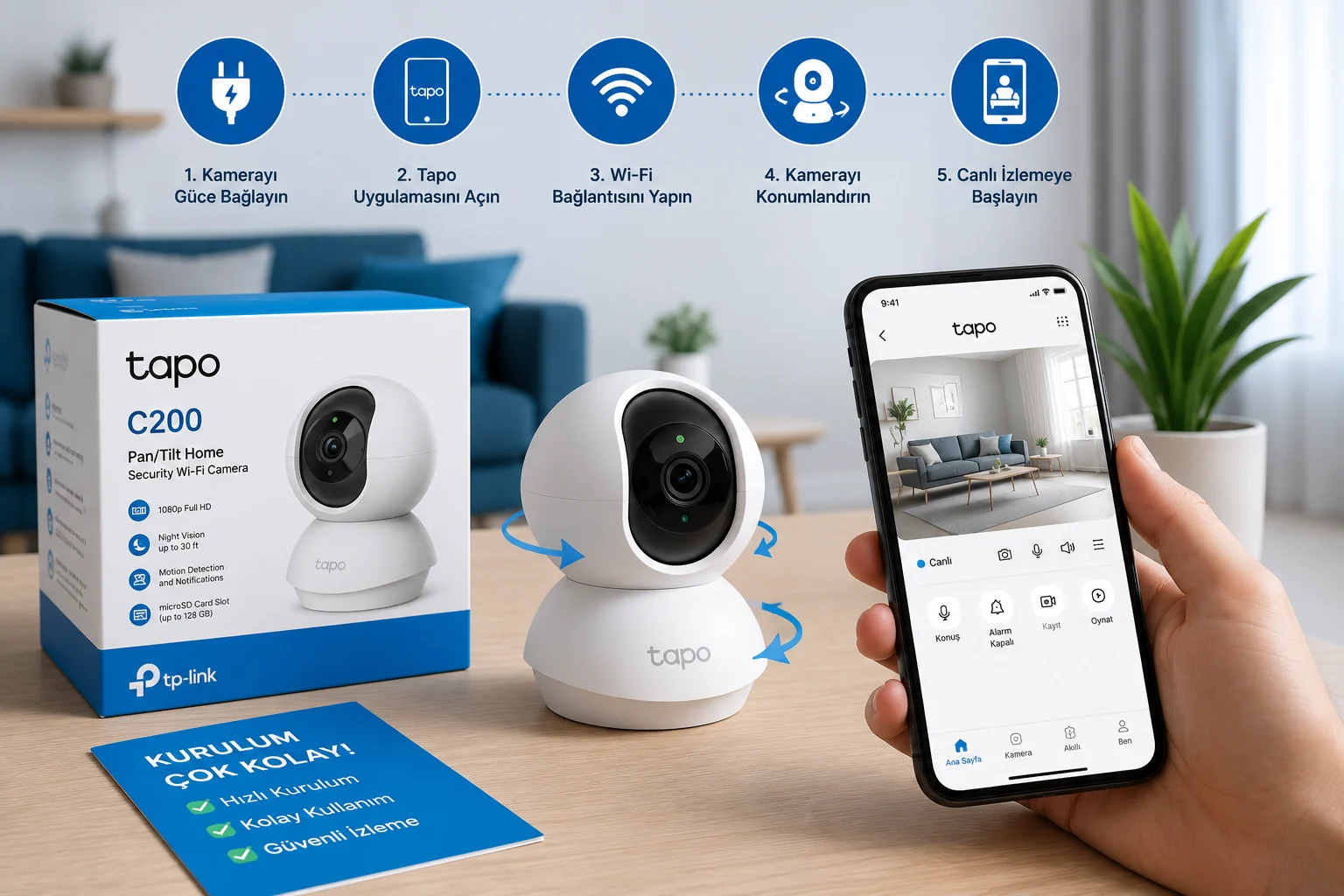 TP-Link Tapo C200 Ev Kamerası Kurulumu Nasıl Yapılır