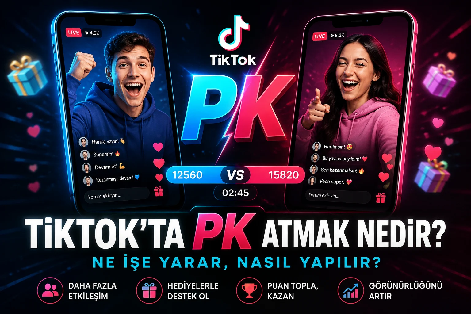 TikTok'ta PK atmak nedir ve TikTok PK nasıl yapılır