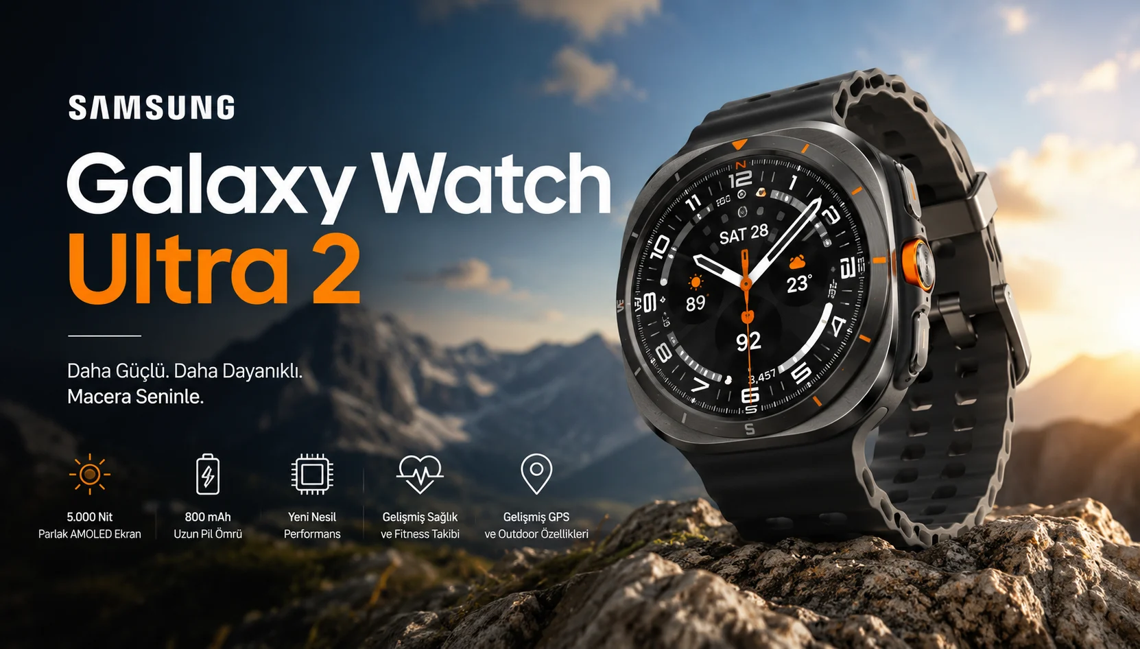 Samsung Galaxy Watch Ultra 2 akıllı saat özellikleri ve tasarımı