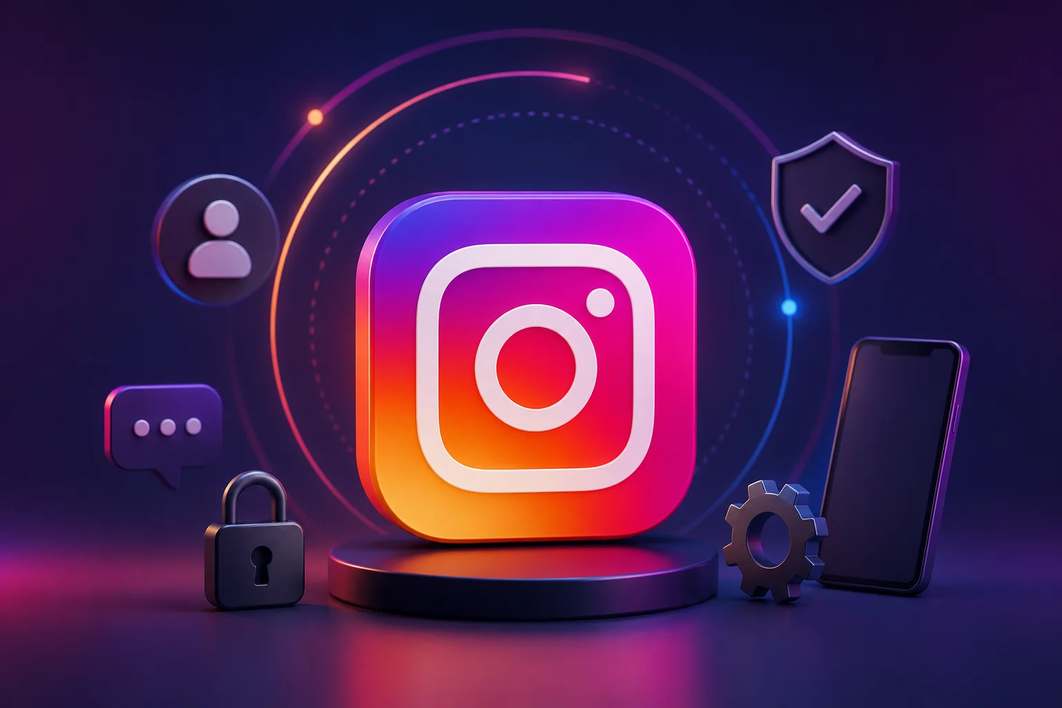 Instagram Instans nedir sorusunu anlatan, mobil uygulama ekranı ve sosyal medya simgeleri görseli.