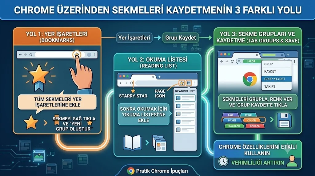 Chrome Üzerinden Sekmeler Nasıl Kaydedilir Yolları Neler