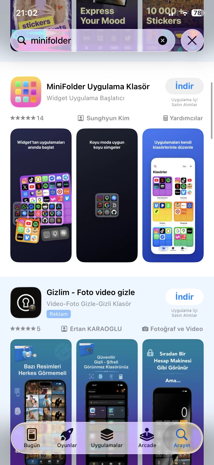 iPhone MiniFolder