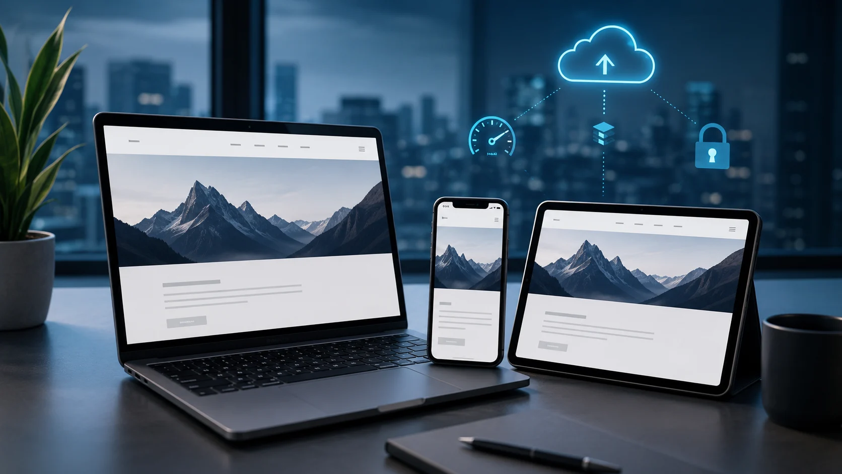 SvelteKit ile Statik Bir Site Oluşturma sonrası çoklu cihaz önizlemesi