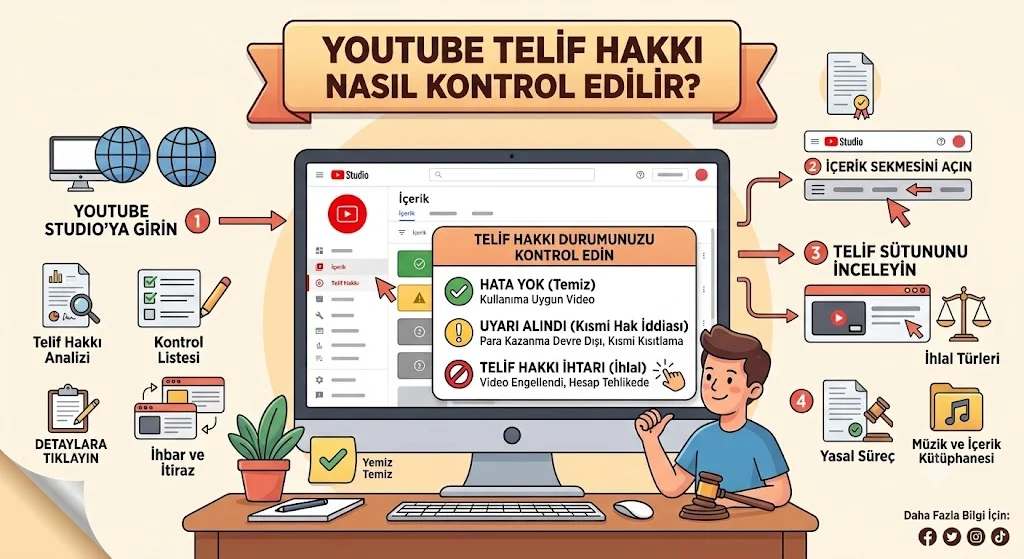 YouTube Telif Hakkı Nasıl Kontrol Edilir Yolları Neler