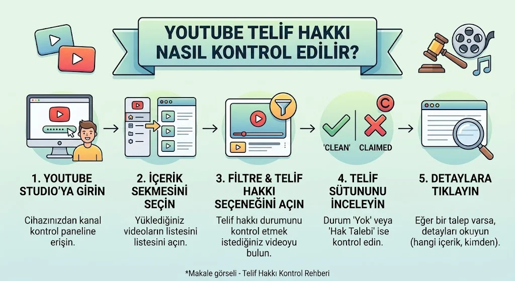 YouTube Telif Hakkı Nasıl Kontrol Edilir