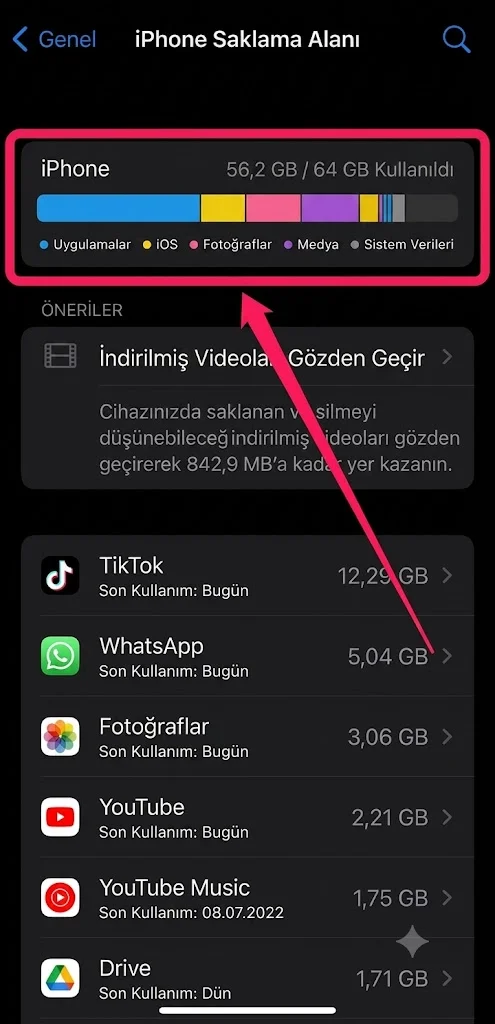 iPhone Depolama Alanı Nasıl Boşaltılır