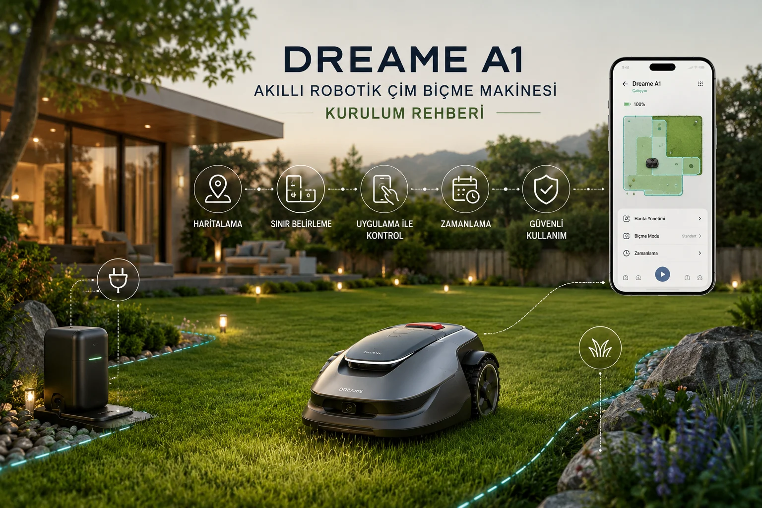 Dreame A1 Akıllı Robotik Çim Biçme Makinesi Kurulumu Nasıl Yapılır