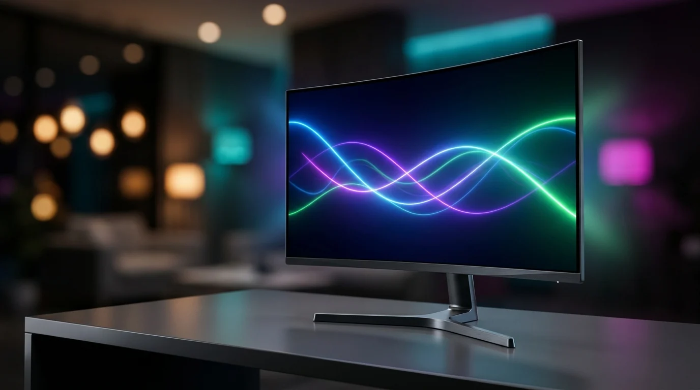 Windows işletim sisteminde ekran yenileme hızı düşme sorunu yaşayanlar için akıcılığı ve yüksek yenileme hızını simgeleyen estetik bir oyuncu monitörü.