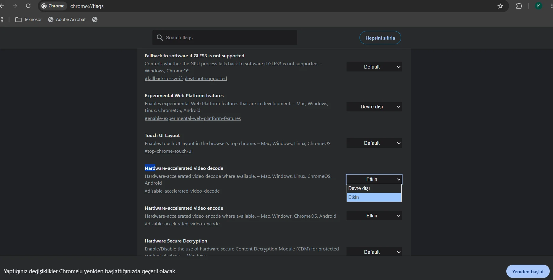 Chrome ve Edge’de HDR Video Sorunu