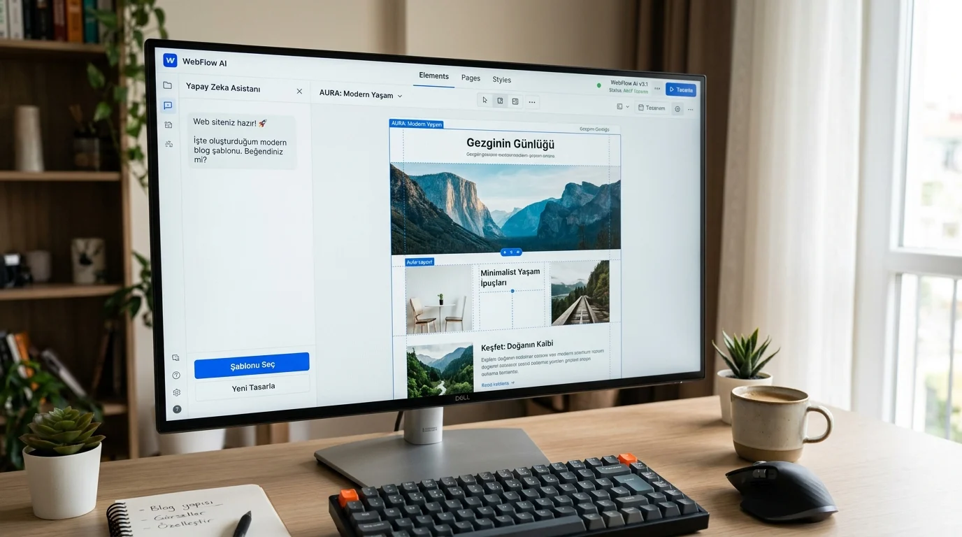 WordPress yapay zekâ web sitesi oluşturucu ile blog sayfası otomatik tasarlanıyor.