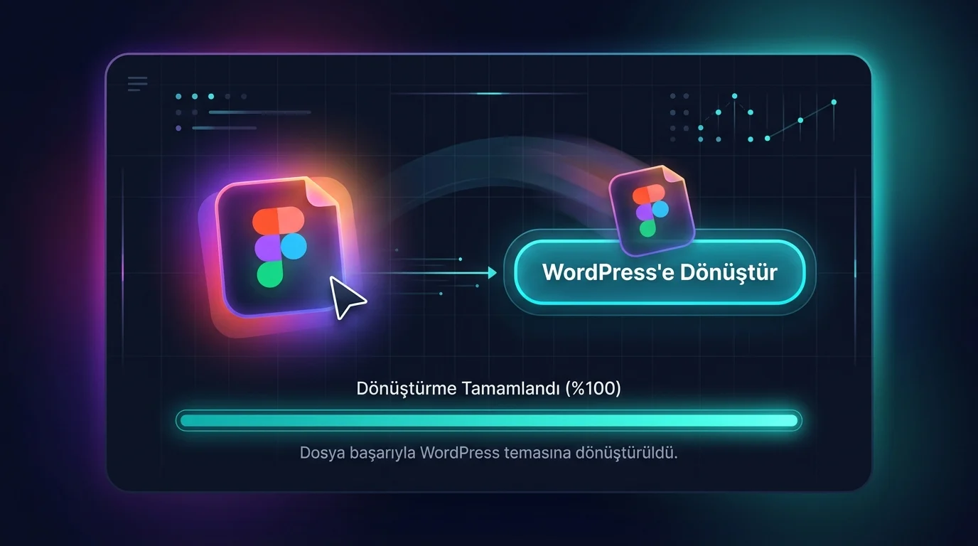Figma’dan WordPress’e geçişte tasarım bileşenleri blok editörüne sürükleyip bırakılarak aktarılıyor.