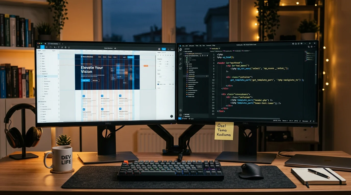 Figma’dan WordPress’e dönüşüm tamamlanırken tema aktarım süreci yüzde yüz seviyesine ulaşıyor.