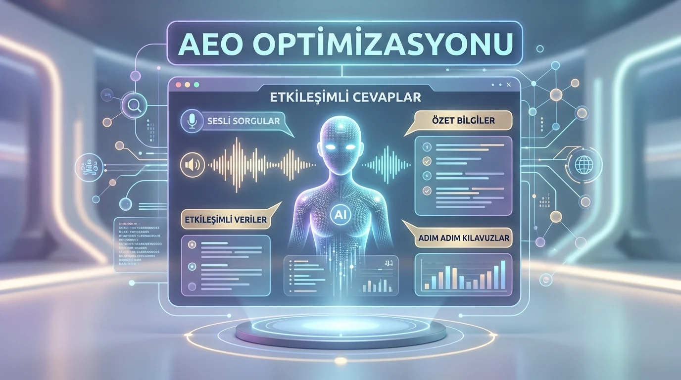 GEO, AEO ve SEO farkları AEO kapsamında etkileşimli yapay zekâ yanıtlarını öne çıkarıyor.