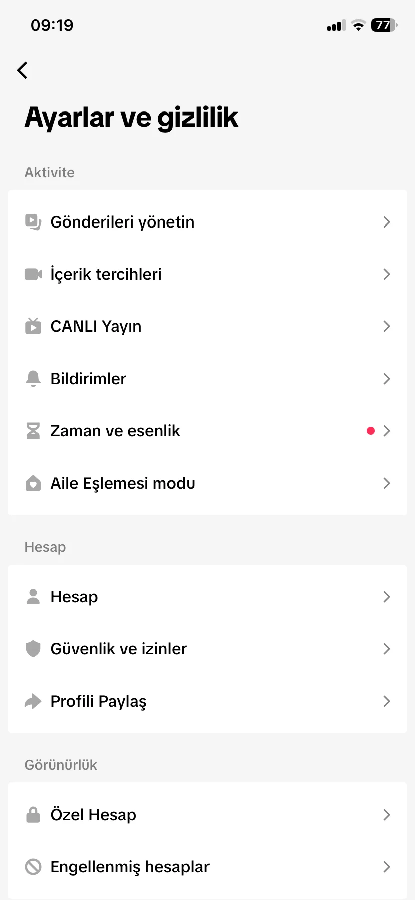 TikTok aktiviteleri kapatma TikTok aktiviteleri kapatma