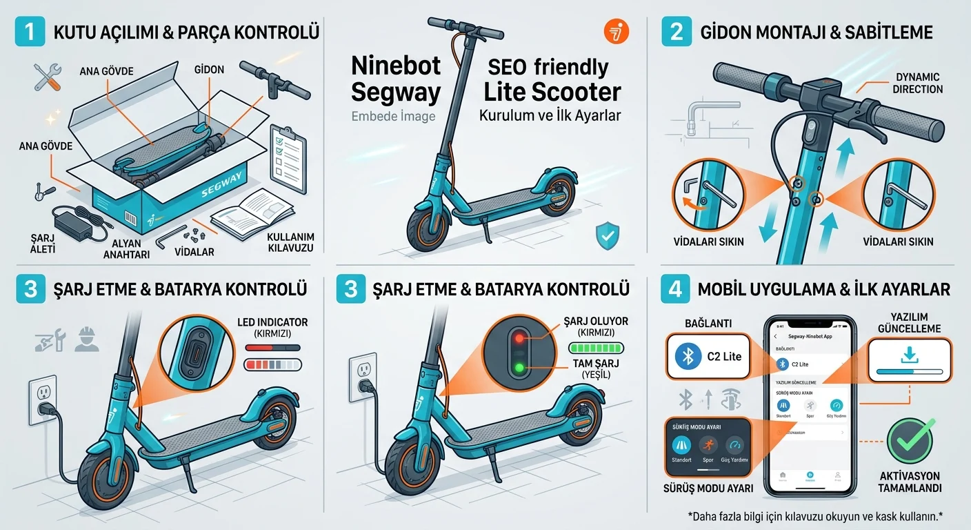 Ninebot Segway Lite Scooter Kurulum ve İlk Ayarlar