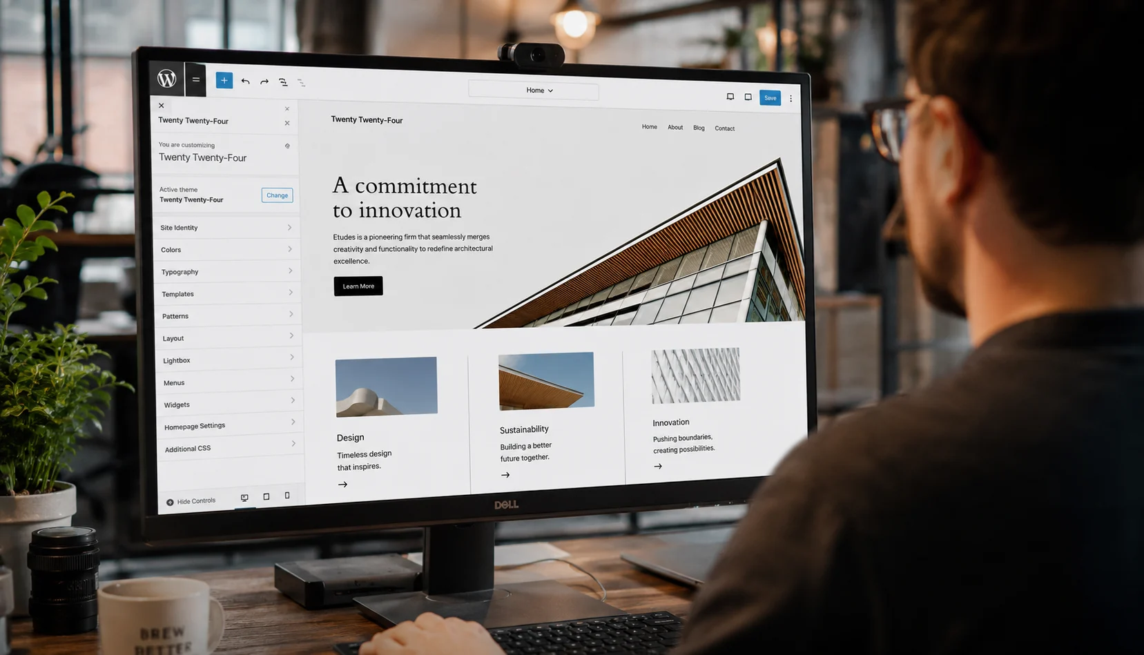 Twenty Twenty-Four teması modern WordPress sitesi kurarken esnek blok düzenleri sunar.