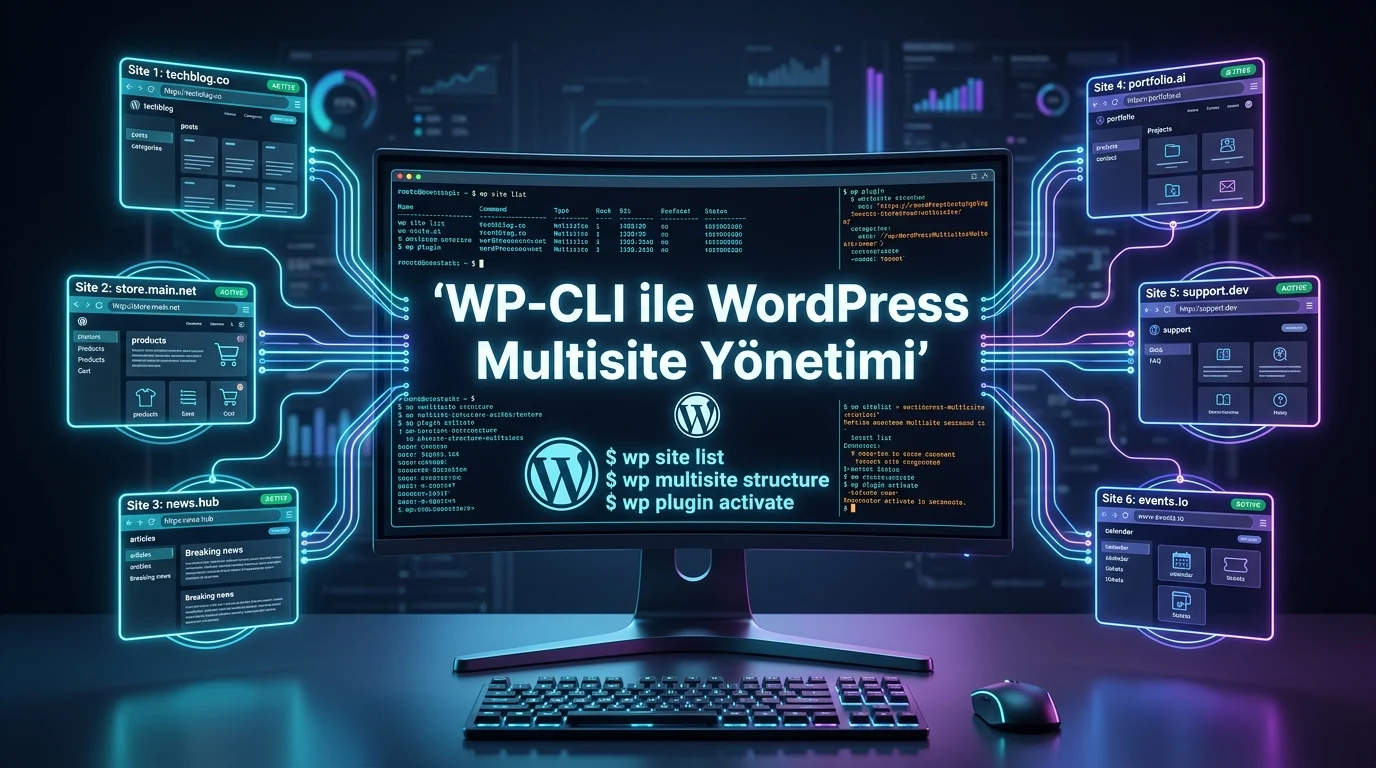 WP-CLI ile WordPress Multisite yönetimi, birden fazla siteyi terminalden merkezi olarak kontrol eder.