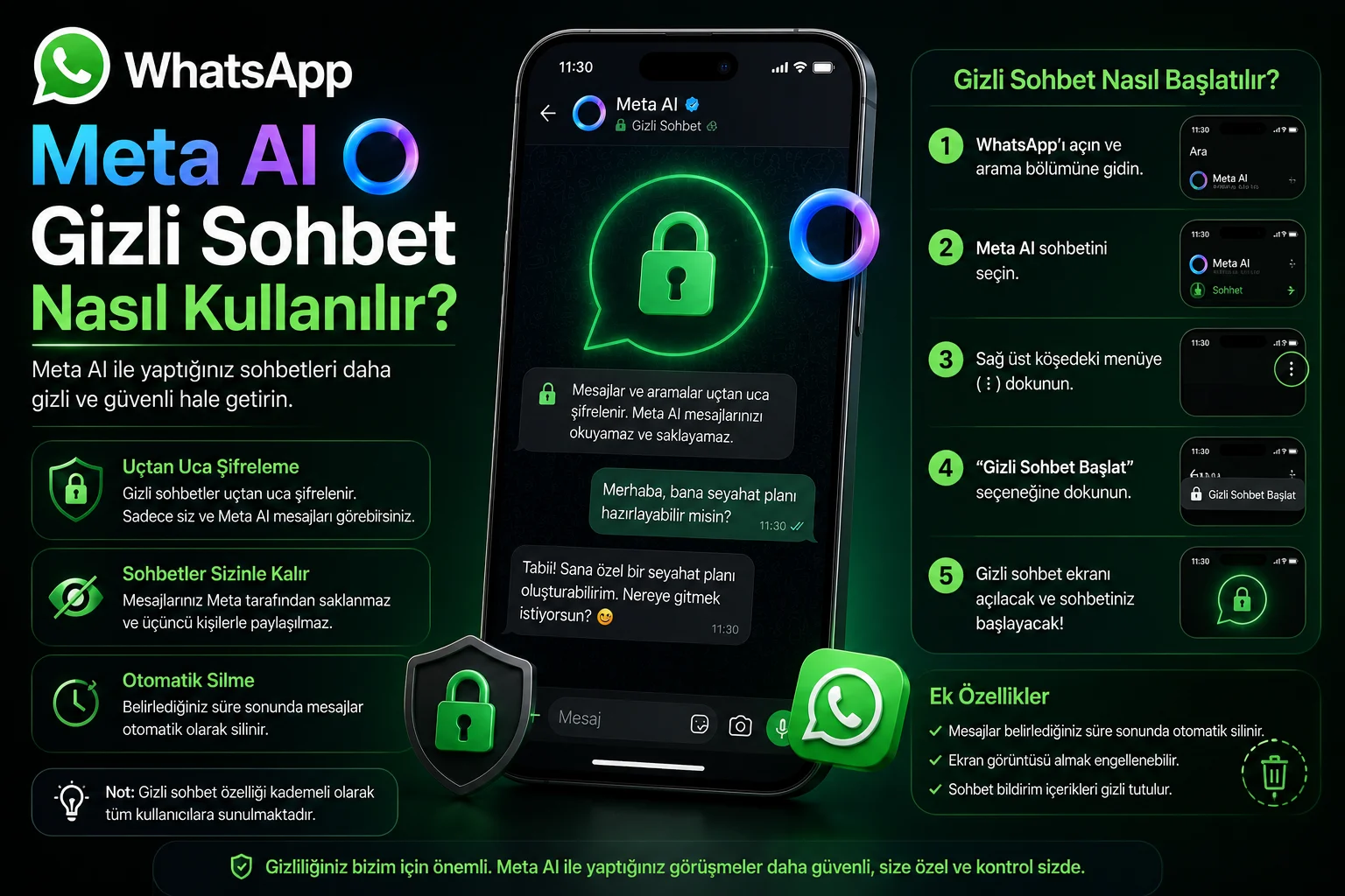 WhatsApp Meta AI Gizli Sohbet Nasıl Kullanılır Yolları Neler