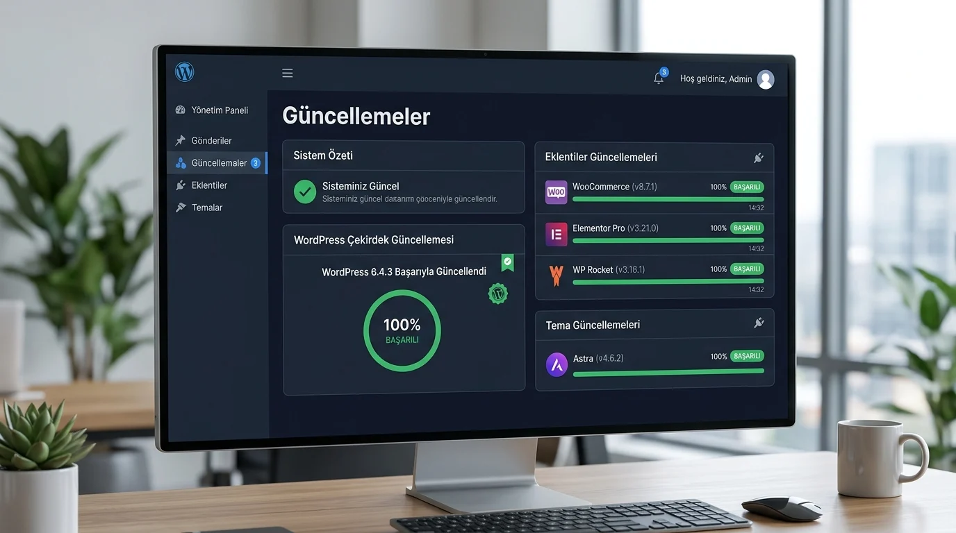 WordPress bakım takvimi çekirdek, eklenti ve tema güncellemelerinin zamanında yapılmasını sağlar.