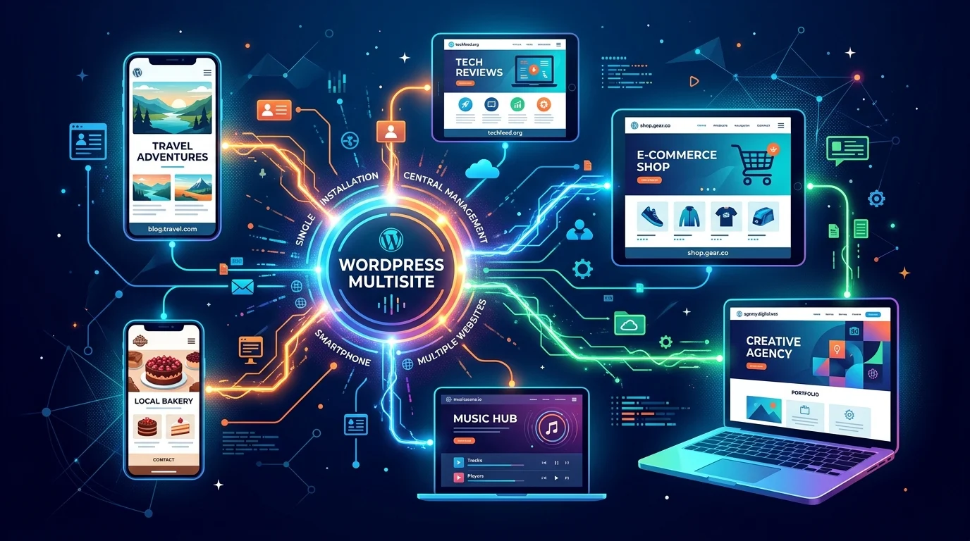 WordPress Multisite domain eşleme ile farklı web sitelerini merkezi olarak yönetme yapısı