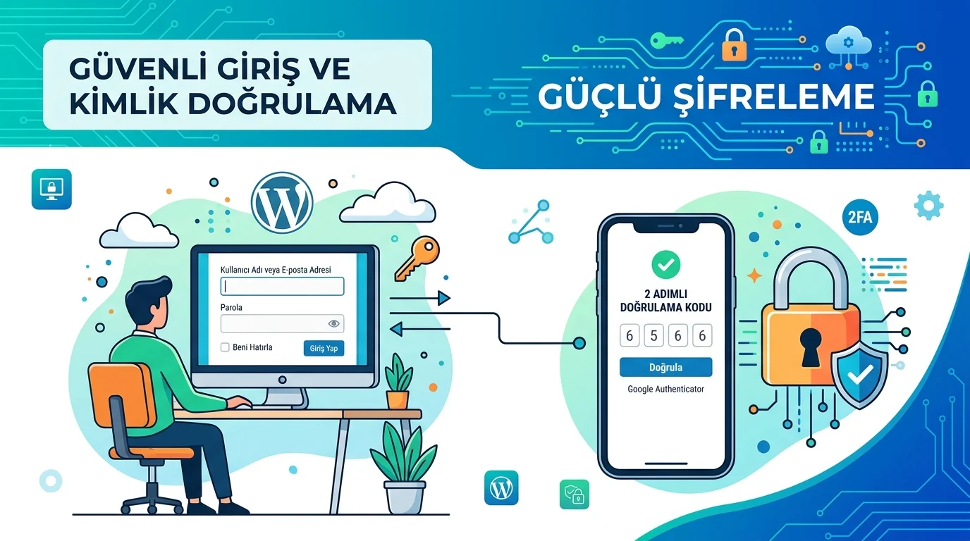 WordPress Öğrenci Verisi Güvenliği kapsamında güçlü parola ve iki aşamalı doğrulama