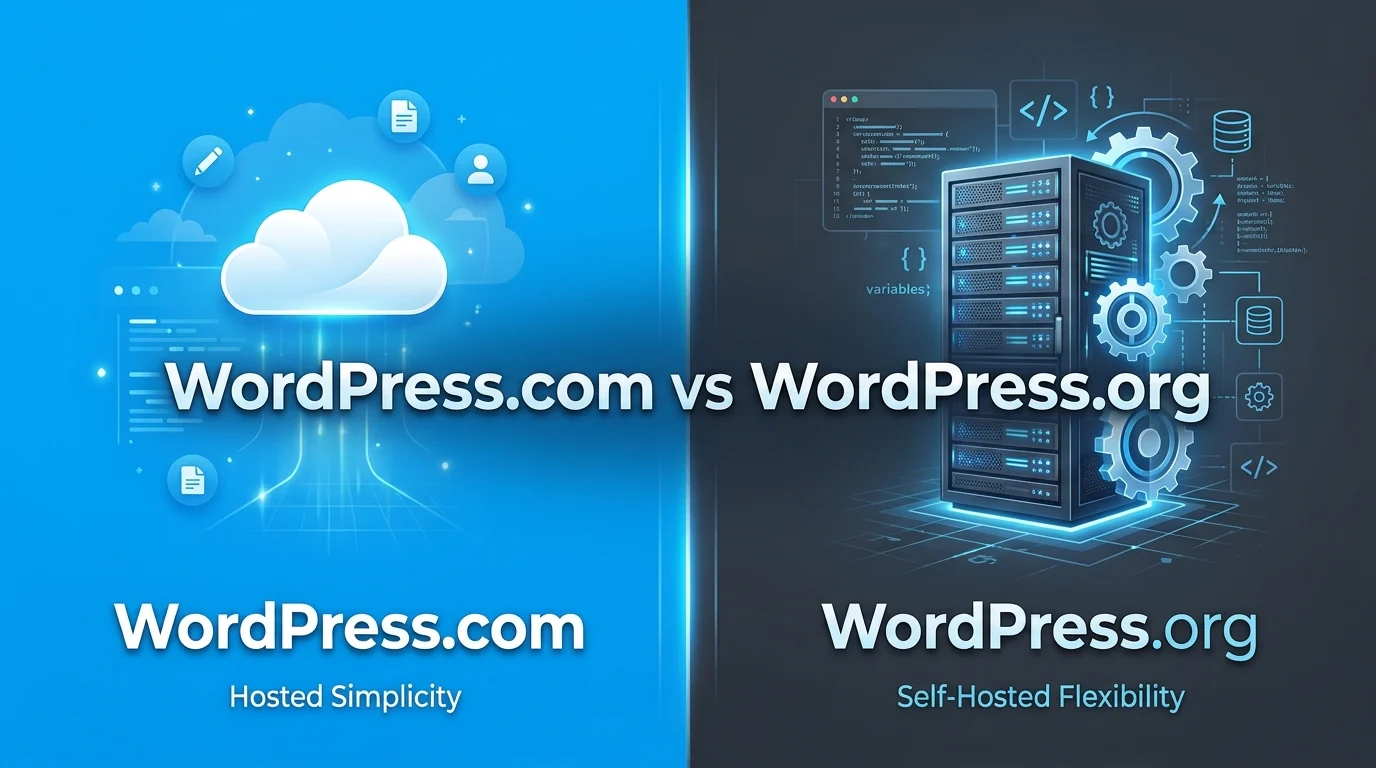 WordPress.com ve WordPress.org arasındaki farklar, hosting ve kontrol seçenekleri üzerinden karşılaştırılıyor.