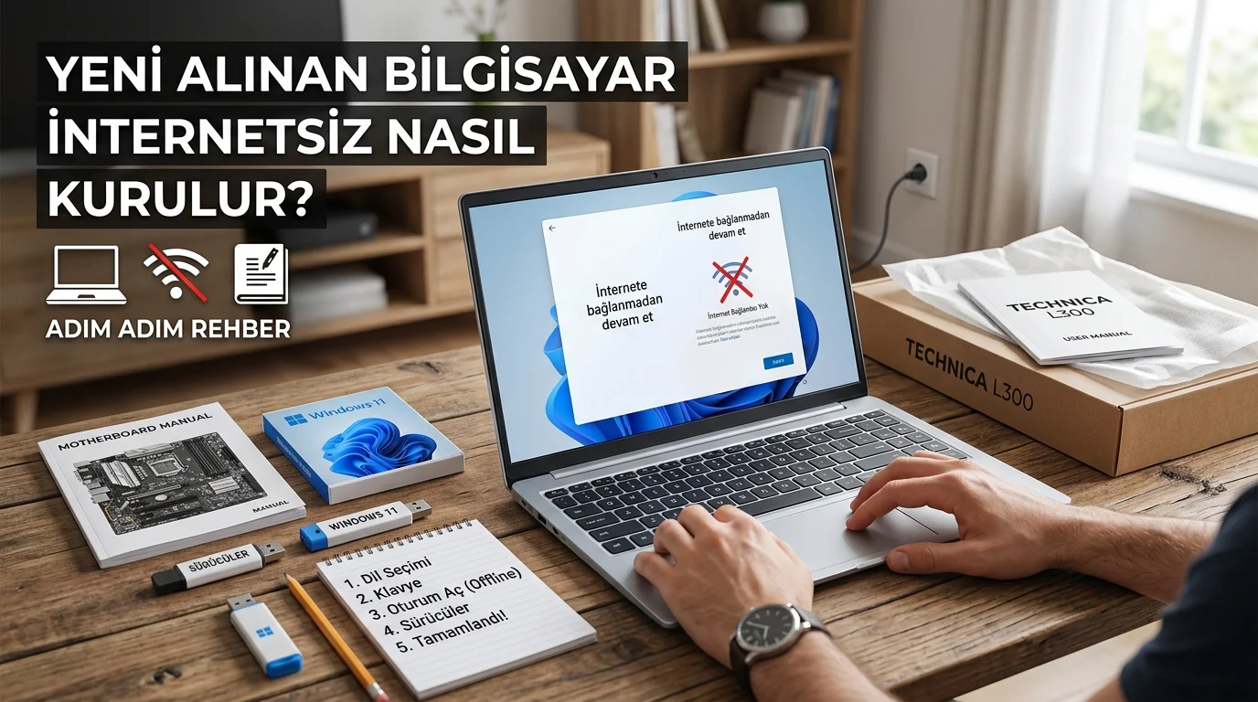 Yeni Alınan Bilgisayar İnternetsiz Nasıl Kurulur