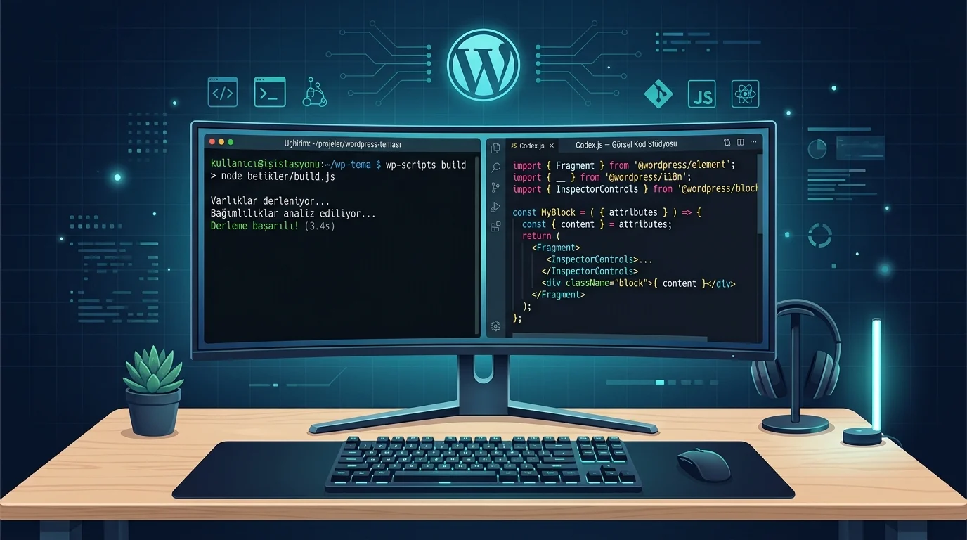 wp-scripts ile WordPress geliştirme, kod derleme ve bağımlılık yönetimini tek akışta toplar.