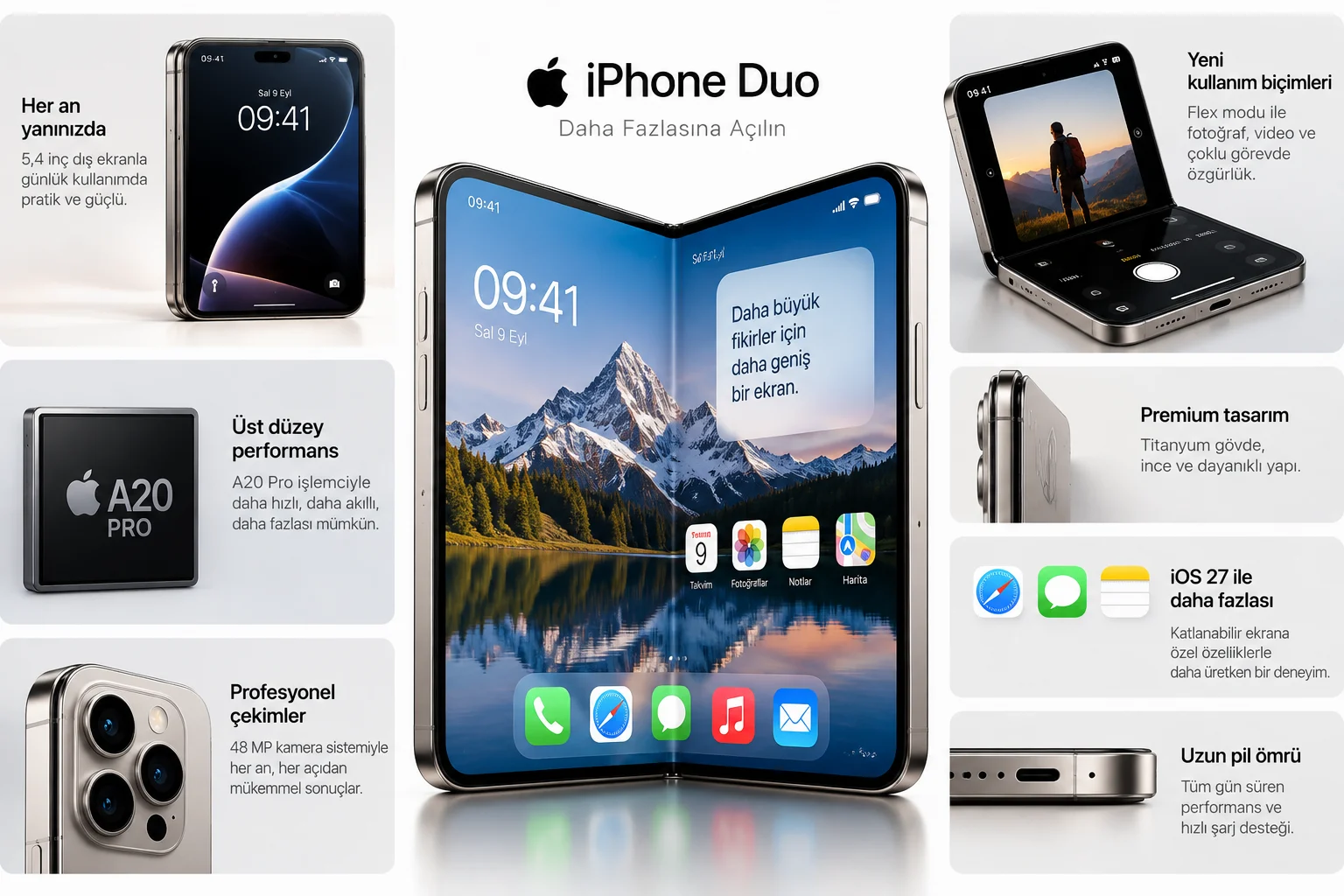 Katlanabilir iPhone Duo İncelemesi: Özellikleri, Fiyatı ve Yenilikleri