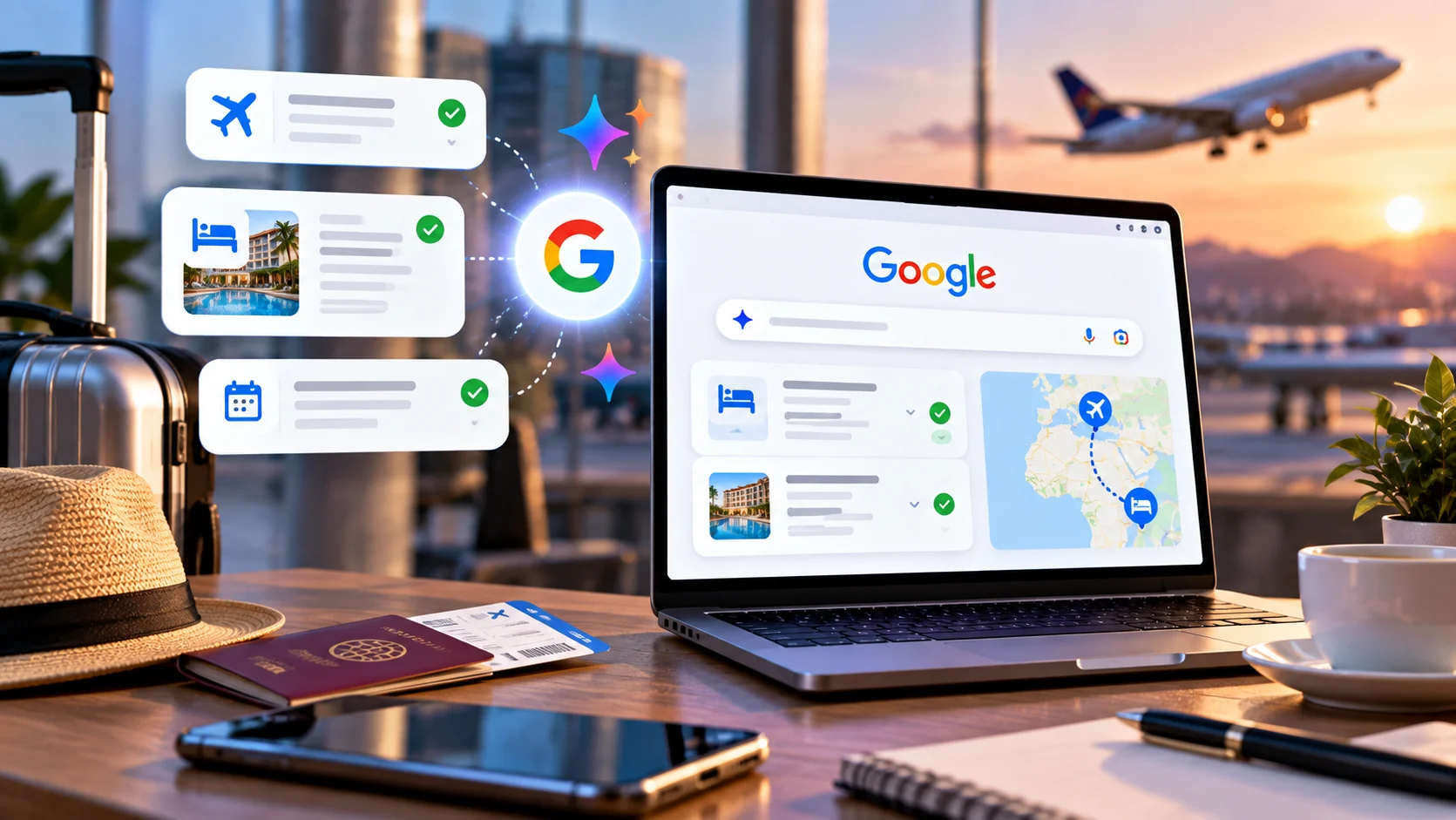 Google AI ile uçuş ve otel rezervasyonlarını takip etme