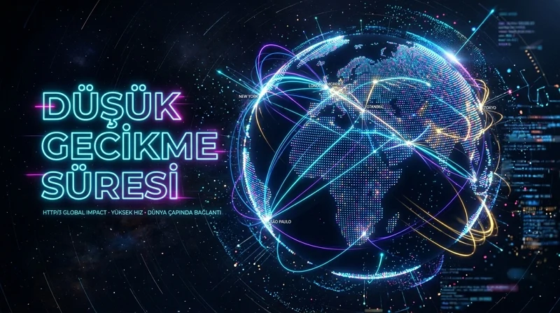 HTTP/3 Nedir konusu, düşük gecikme süresiyle küresel web performansının neden arttığını açıklar.
