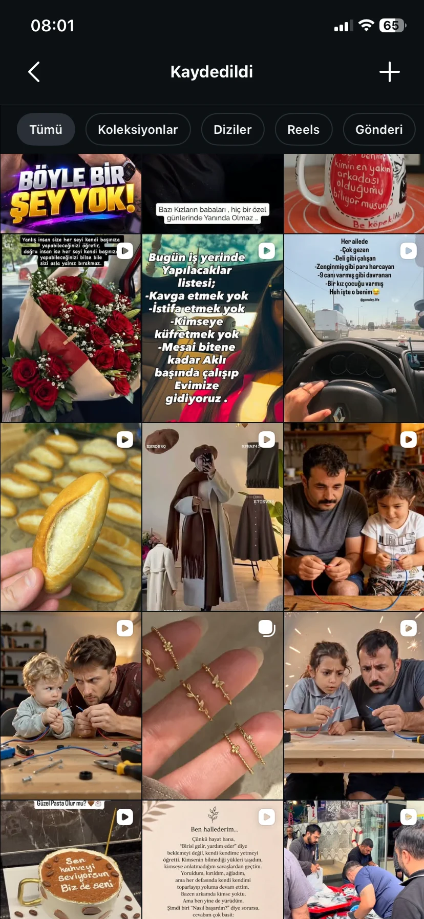 Instagram'da kaydedilen gönderileri klasörlere ayırma Instagram'da kaydedilen gönderileri klasörlere ayırma