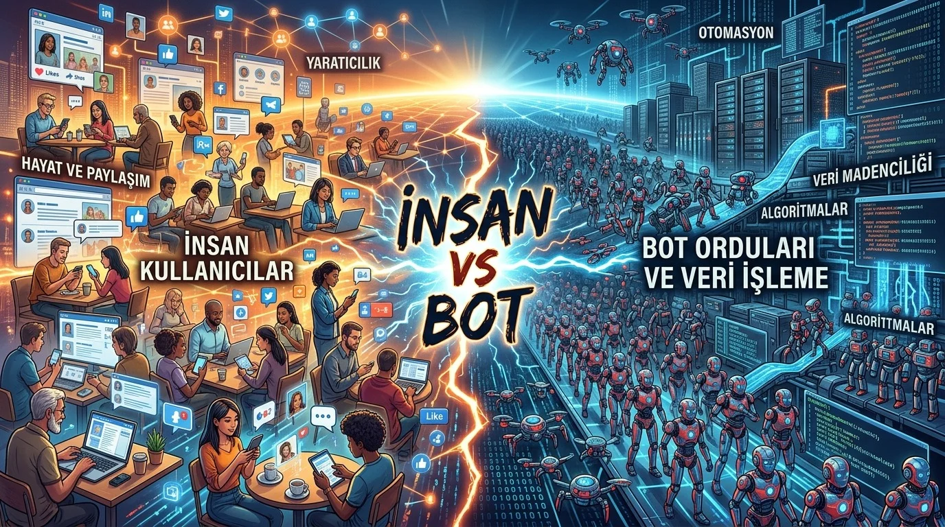 İnternet Trafiğinde Botlar, insan kullanıcılarla otomasyon arasındaki büyüyen farkı gösteriyor.