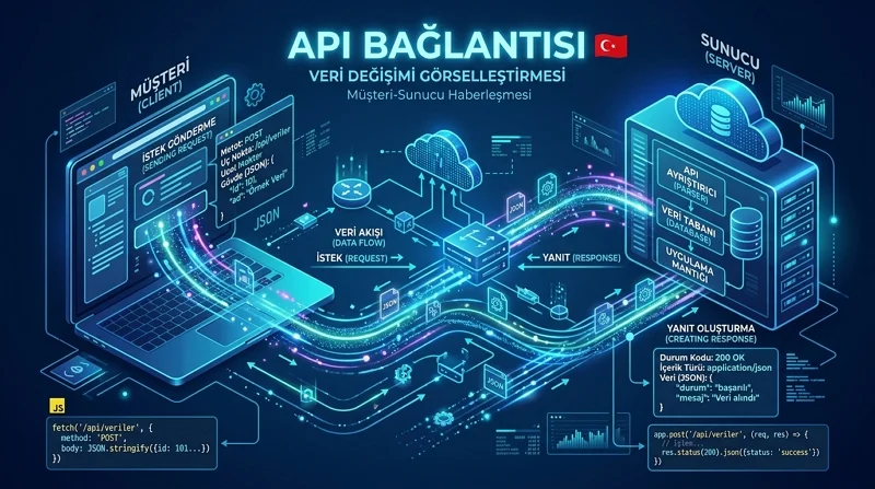 JavaScript HTTP İstekleri API bağlantılarında veri gönderme ve yanıt alma sürecini düzenler.