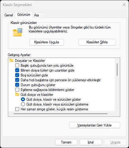 Görünüm menüsünde Göster altında Önizleme bölmesi seçeneğinin kapatılması