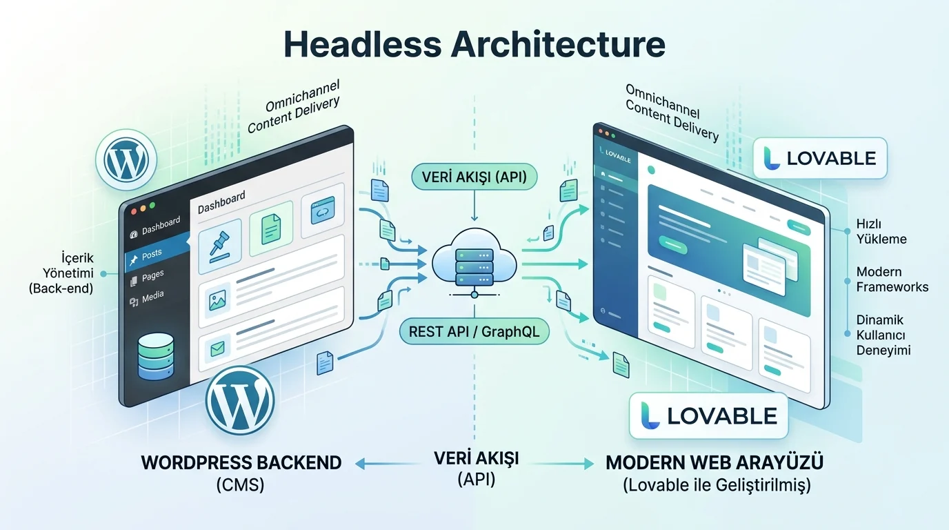 Lovable ile Headless WordPress mantığını anlamak veri akışını daha net kurgulamanızı sağlar.