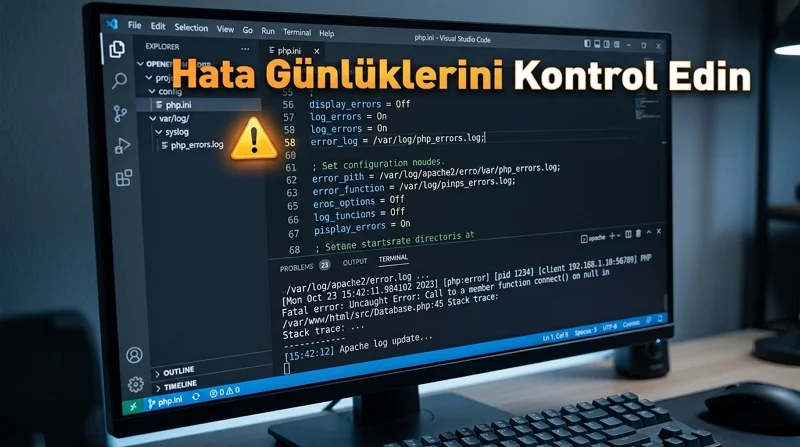 HTTP 500 Hatası çözümünde hata günlüklerini incelemek gerçek sunucu sorununu daha hızlı gösterir.