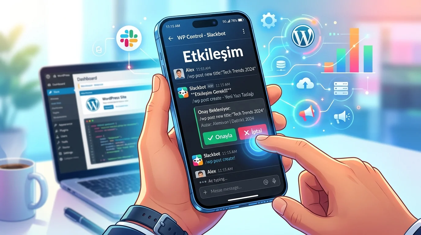 Slackbot ile WordPress Yönetimi içerik işlemlerinde onay adımını nasıl korur?