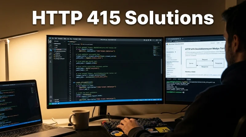 HTTP 415 Hatası çözümünde Content-Type ve istek gövdesi ayarları dikkatle kontrol edilmelidir.