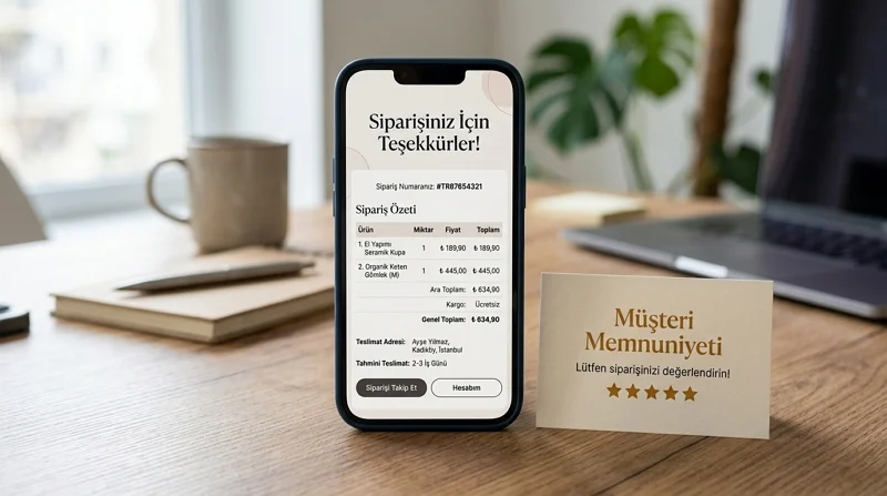 WooCommerce Sipariş E-Postaları mobil uyumlu tasarımla sipariş bilgilerini müşteriye daha anlaşılır sunabilir.