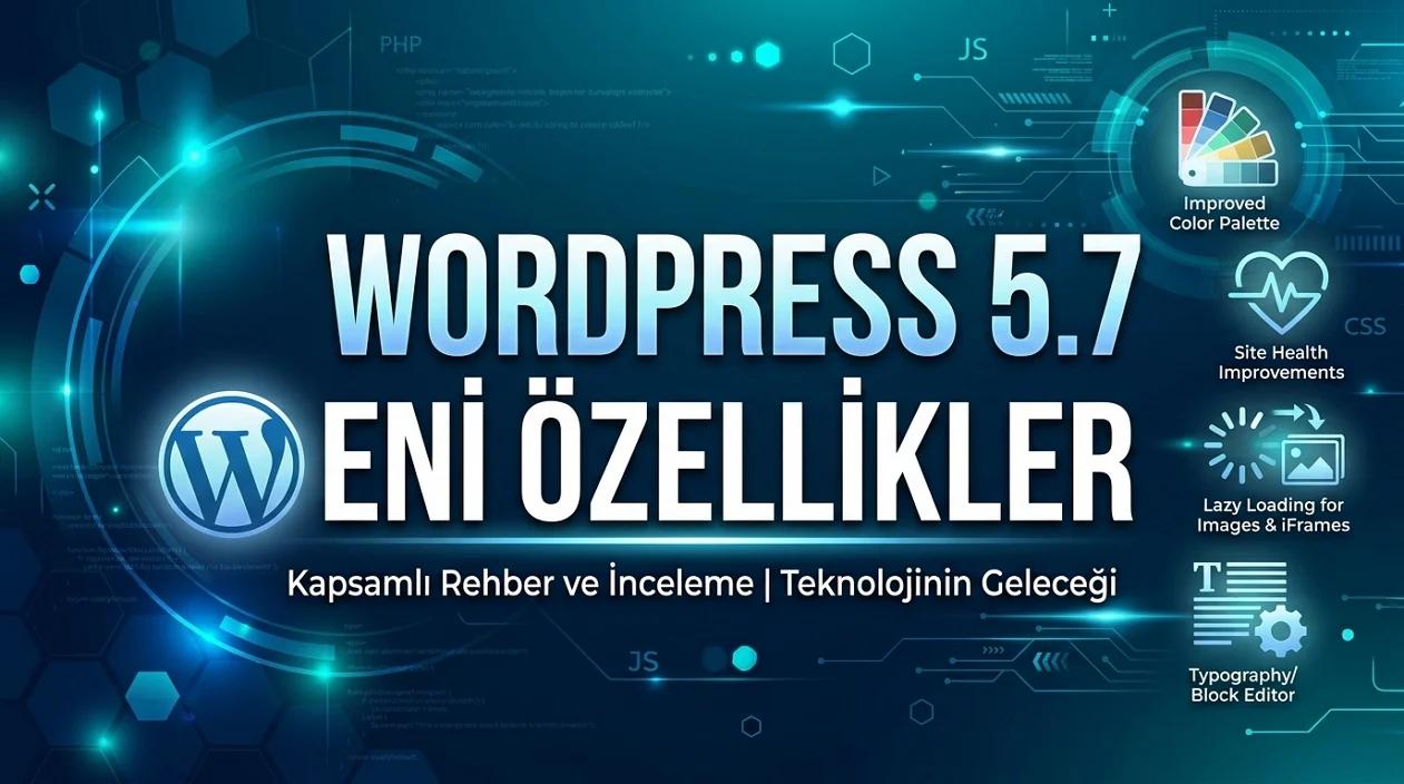 WordPress 5.7 yeni özelliklerle editör, performans ve site yönetimini daha işlevsel hale getiriyor.