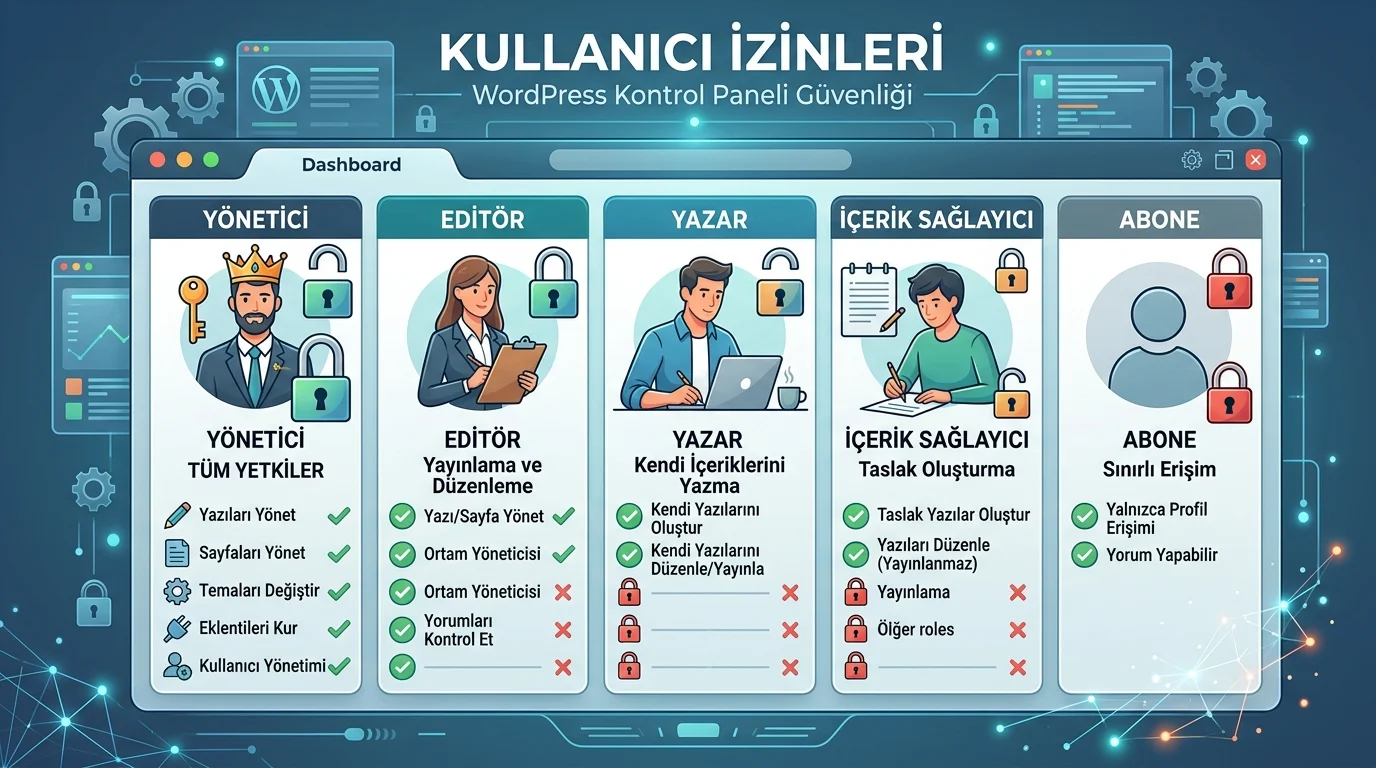 WordPress Abilities API kapsamında kullanıcı rolleri, izinler ve erişim denetimi yapısı