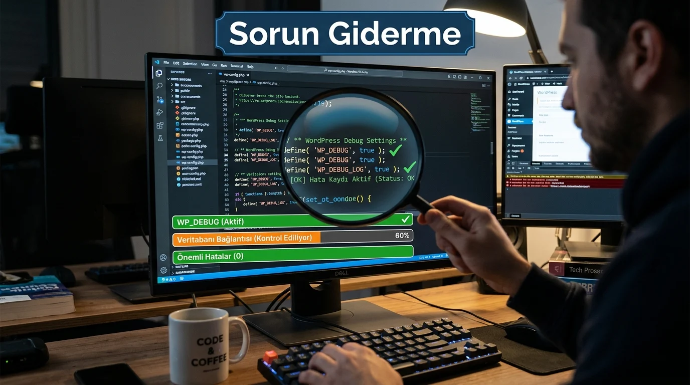WordPress Arka Plan İşlemleri sorunlarını hata kayıtları ve veritabanı kontrolleriyle analiz etme