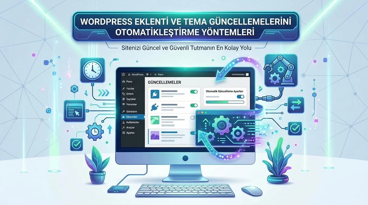 WordPress Eklenti ve Tema Güncellemeleri otomatikleştirilerek bakım süreci daha düzenli ve güvenli yürütülebilir.
