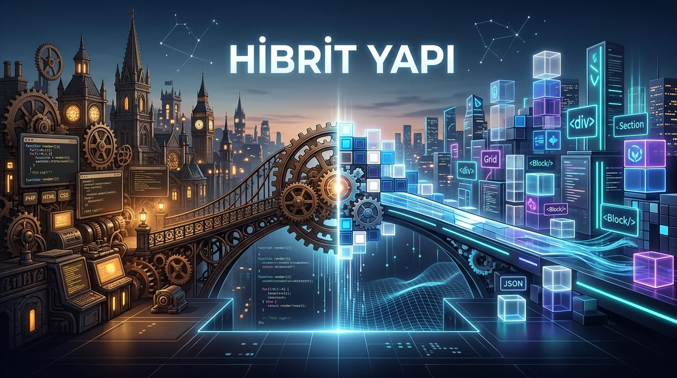 WordPress Hibrit Temalar geleneksel şablonlarla modern blok özellikleri arasında bağlantı kurar.