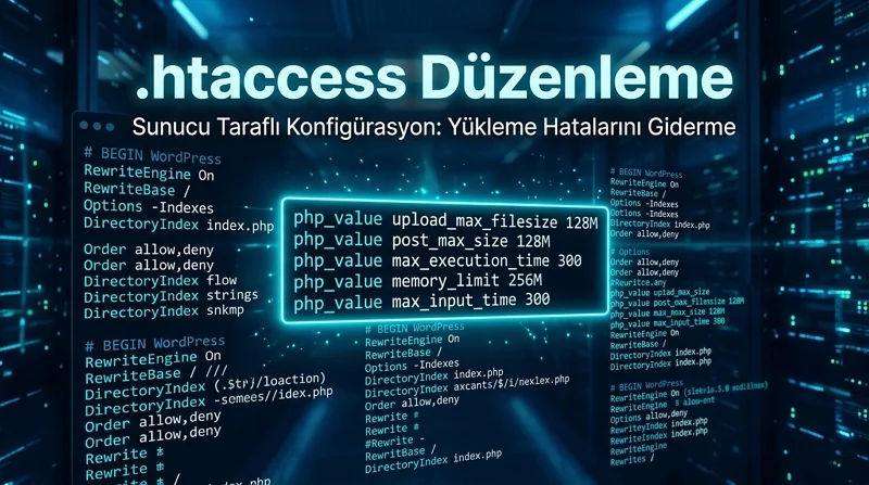 Medya Kütüphanesi HTTP Hatası .htaccess ayarları düzenlenerek sunucu tarafında çözülebilir.