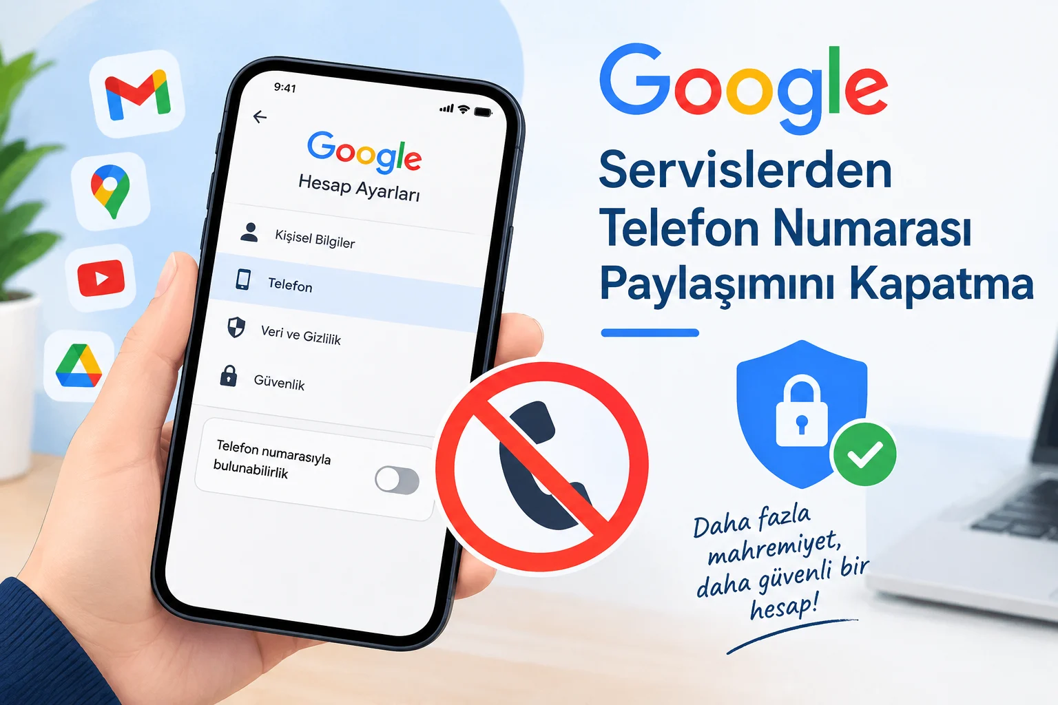 Google Servislerden Telefon Numarası Paylaşımını Kapatma